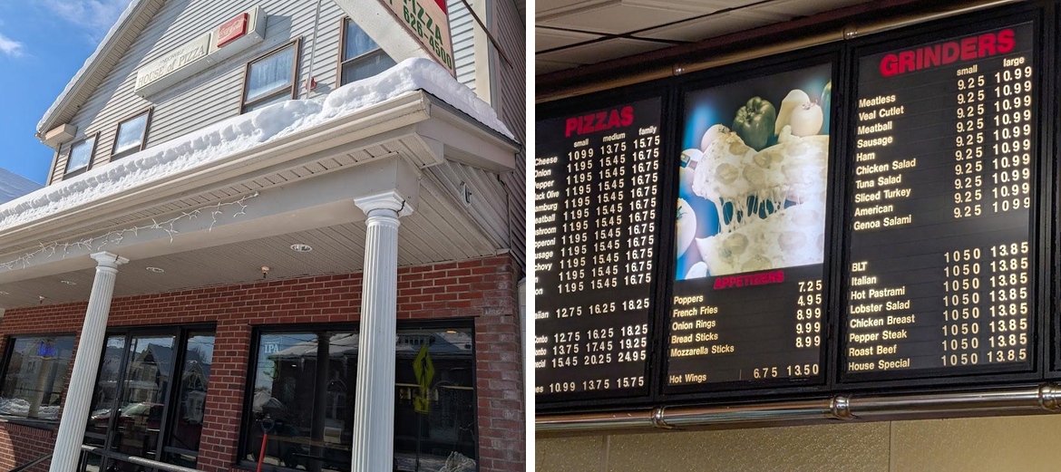 Lyndonville House of Pizza Menu